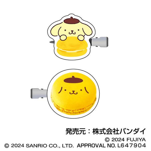 『サンリオキャラクターズ』マカロン ヘアクリップ 05 ポムポムプリン